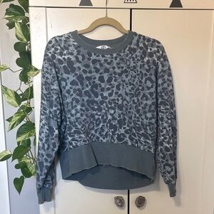 JoyLab Dusty Blue Crewneck Sweatshirt with Navy Logo